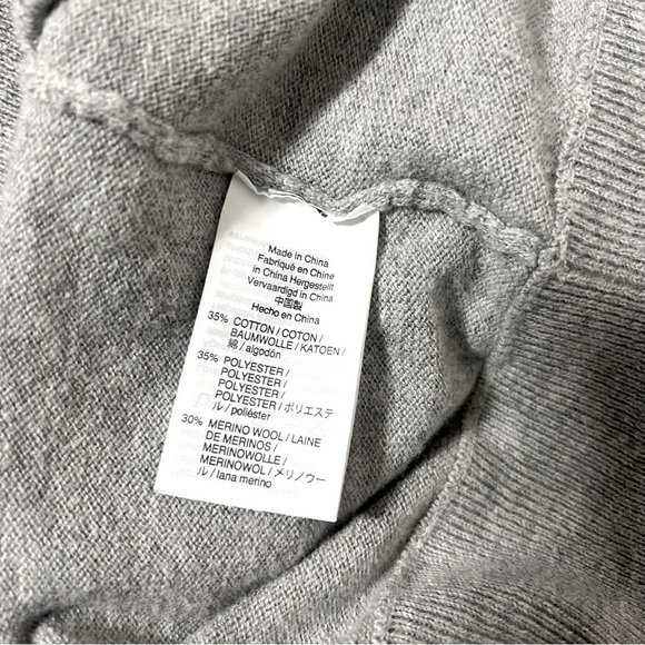 J.Crew Mercantile Men’s Medium Gray Quarter Zip Merino Wool Blend Sweater EUC - Picture 6 of 8